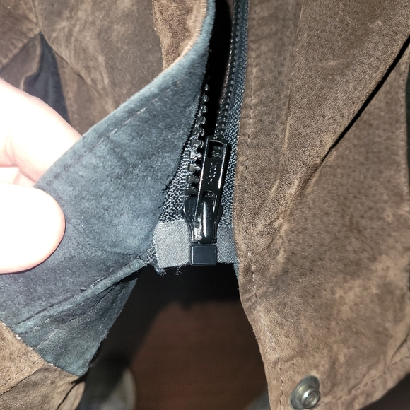 Smart Set Vintage 90's Brown Suede Mid Length Jacket M - Picture 8 of 8